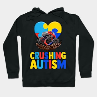 Monster Truck Crushing Austim Awareness Hoodie